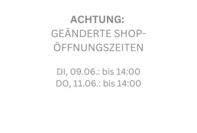 Please note: Changed opening hours