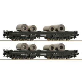 Wagon Roco Porte-containers Opel Millenium – Échelle HO (1/87), époque V (Neuf)