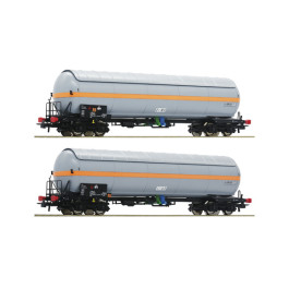 76073 2 piece set: Pressure gas tank wagons, NACCO