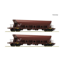 67088 2 piece set self unloading hopper wagons, DR