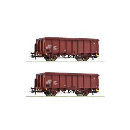 76006 2 piece set: Open goods wagons, DR