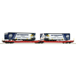 Roco 77389 H0 Wagon articulé à double poche T3000e de l'ÖBB/RCW ÖBB/RCW