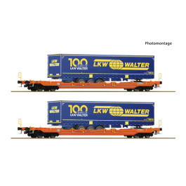 Wagon à Double Poche, Articulé T3000e ÖBB RCW, Ep VI - ROCO 6600033 Ho 187 Wagon à Double Poche, Articulé T3000e ÖBB RCW, Ep VI - ROCO 6600033 Ho 187