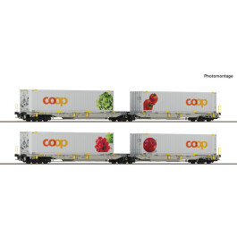 Roco 77389 Wagon-poche Double T3000e ÖBB/RCW - Échelle HO - Époque VI